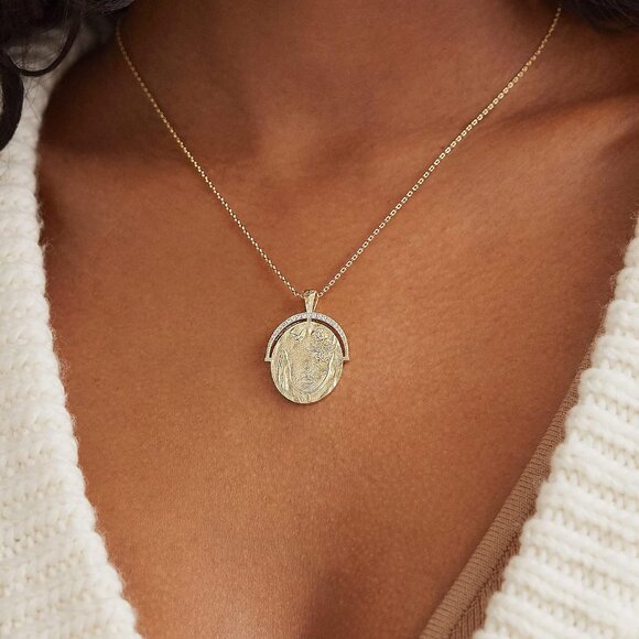 Gold Plated Engraved Bohemian Necklace Women Adjustable Chain Jewelry - Picture 2 of 6